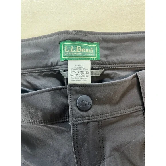 LL Bean Mens Convertible Zip Off Hiking Cargo Pants Gray 38x32 290782 Stretch - Picture 4 of 8
